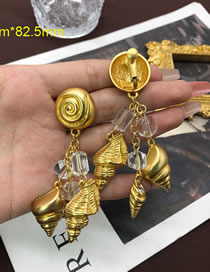 Fashion Ear Clip Alloy Snail Conch Ear Clip Earrings