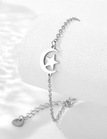 Fashion Twenty Two# Stainless Steel Star Moon Bracelet