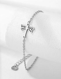 Fashion 5# Stainless Steel Dragonfly Bracelet