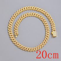 Fashion Bracelet 8inch (20cm) Gold Alloy Diamond Geometric Chain Mens Bracelet