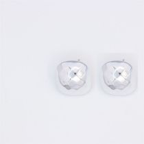 Fashion Textured Square Silver Acrylic Textured Square Stud Earrings