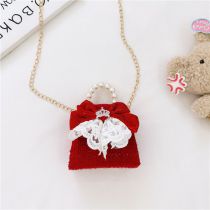 Fashion Crown Bow Cotton And Linen Crown Bow Flap Crossbody Bag