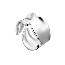 Fashion Silver Glossy Irregular Open Ring