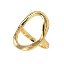 Fashion 42# Copper Geometric Cutout Open Ring