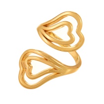 Fashion Golden 1 Copper Love Curve Ring