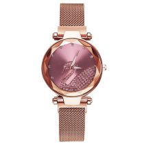 Fashion Pink (separate Watch) Stainless Steel Diamond Round Dial Watch