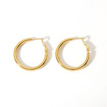 Fashion 1# Stainless Steel Round Earrings