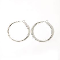 Fashion 8# Stainless Steel Round Earrings