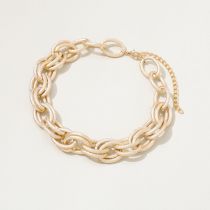 Fashion Gold Metal Geometric Chain Necklace