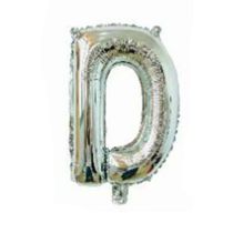 Fashion 16-inch Bright Silver D (minimum Batch Of 50 Pieces) 16 Inch Aluminum Film 26 Letter Balloon