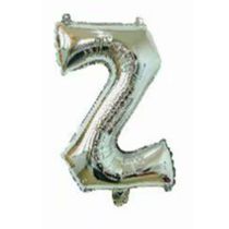 Fashion 16-inch Bright Silver Z (minimum Batch Of 50 Pieces) 16 Inch Aluminum Film 26 Letter Balloon