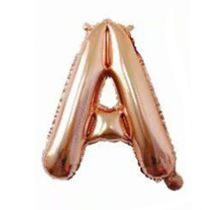 Fashion 16-inch Rose Gold A (minimum Batch Of 50 Pieces) 16 Inch Aluminum Film 26 Letter Balloon