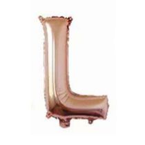Fashion 16-inch Rose Gold L (minimum Order Of 50 Pieces) 16 Inch Aluminum Film 26 Letter Balloon