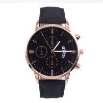 Fashion Rose Gold Case Watch Stainless Steel Round Dial Mens Watch