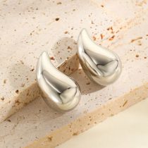 Fashion 4# Copper Glossy Water Drop Earrings