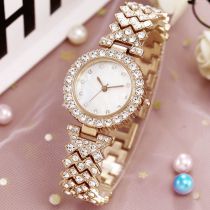 Fashion Rose Gold Watch Stainless Steel Round Watch