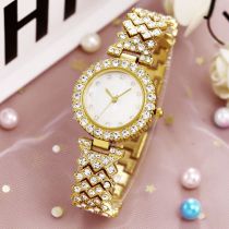 Fashion Gold Watch Stainless Steel Round Watch