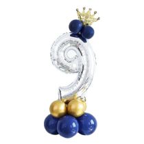 Fashion 32-inch Navy Blue Digital Set 32 Inch Digital Column Crown Balloon