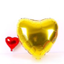 Fashion 32-inch Love Balloon:gold 18-inch Heart-shaped Aluminum Film Balloon