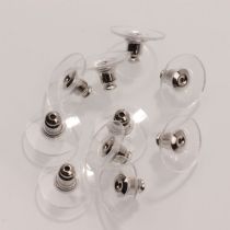 Fashion Platinum 100pcs/pack Transparent Plastic Brass Ear Plugs