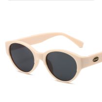 Fashion Ivory White All Gray Piece Ac Oval Sunglasses