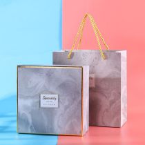 Fashion Gray Box (20*20*9.5) Geometric Square Marble Gift Box