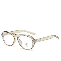 Fashion Transparent Green Frame Pc Oval Sunglasses