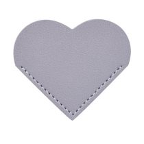 Fashion Grey Leather Love Bookmark
