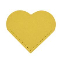 Fashion Yellow Leather Love Bookmark