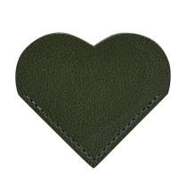 Fashion Armygreen Leather Love Bookmark