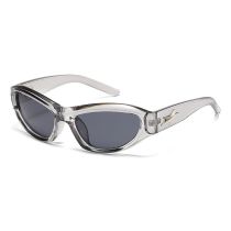 Fashion Transparent Gray Frame Black Gray C6 Pc Wide Leg Large Frame Sunglasses