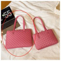 Fashion Rose Red Large Size Cotton Diamond Large Capacity Handbag