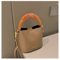 Fashion Khaki Acrylic Portable Large Capacity Crossbody Bag