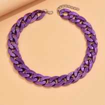 Fashion Style Nine Acrylic Color Chain Necklace