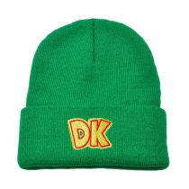 Fashion Green Acrylic Knitted Letter Embroidered Beanie
