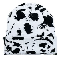 Fashion Pattern C Black And White Acrylic Jacquard Knitted Beanie