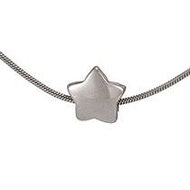 Fashion Silver 2 Titanium Steel Pentagram Pendant Necklace