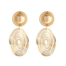 Fashion Gold Alloy Irregular Mosquito Repellent Disc Earrings