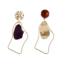 Fashion Gold Alloy Asymmetric Irregular Oil Drop Earrings