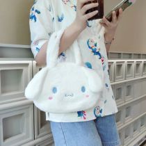 Fashion 685 Portable Loving Cinnamon Dog (pure White) Plush Cartoon Handbag
