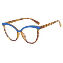 Fashion Blue Soybean Flower White Slices Pc Color Matching Large Frame Flat Mirror