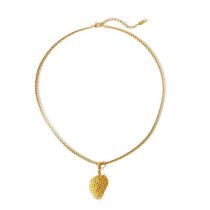 Fashion Gold Stainless Steel Durian Necklace