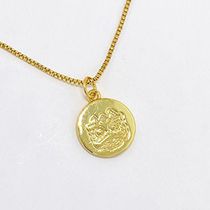 Fashion Gold Gold Plated Copper Lion Medal Necklace