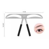 Fashion Silky Eyebrow Opp Bag Plastic Positioning And Balancing Eyebrow Ruler