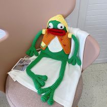 Fashion Little Frog Material Package + Free Teaching Video Wool Crochet Frog Material Bag