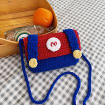 Fashion Red Wool Crochet Crossbody Bag