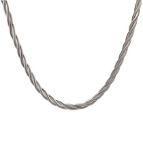 Fashion Silver Titanium Steel Multi-strand Twist Snake Bone Chain Necklace