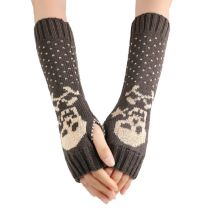 Fashion Gray No. 2 Acrylic Printed Knitted Finger Sleeves