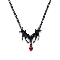 Fashion Black Alloy Love Bat Necklace