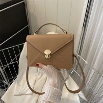 Fashion Khaki Pu Flap Envelope Crossbody Bag
